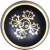 Exotic India Wishlist Past Orders Cart Golden Black Ashtamangala Singing Bowl - Tibetan Buddhist, Multicolor view 2