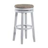 Barstool White Beach Shabby Chic Wood Finish Swivel view 1