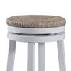 Barstool White Beach Shabby Chic Wood Finish Swivel view 3