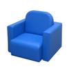 2-in-1 Multifunctional Convertible Kids Table and Chair Set Blue Modern Contemporary Plastic Cushioned Seat view 3