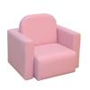 2-in-1 Multifunctional Convertible Kids Table and Chair Set Pink Modern Contemporary Plastic Cushioned Seat view 2