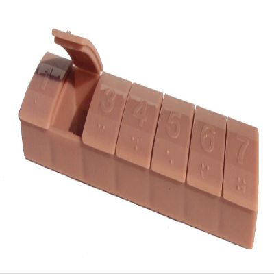 Tupperware Gadget 7 Day Pill Keeper Divided Storage Container Organizer Cocoa Brown