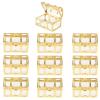 Amosfun 10pcs Wedding Party Favor Boxes Treasure Chest Candy Box Clear Plastic Boxes Storage Containers Case Anniversary Festival Birthday Valentines Day Party Supplies Golden view 1