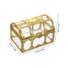 Amosfun 10pcs Wedding Party Favor Boxes Treasure Chest Candy Box Clear Plastic Boxes Storage Containers Case Anniversary Festival Birthday Valentines Day Party Supplies Golden view 2