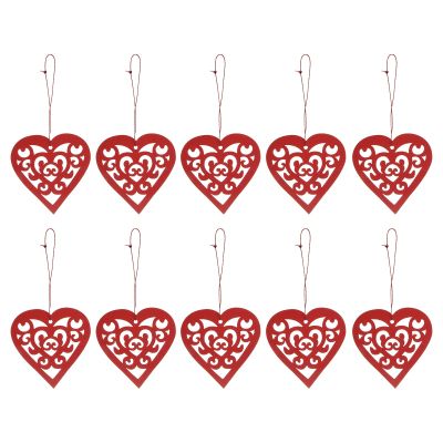 Amosfun 20pcs Mother Day Wood Heart Hanging Ornament Hollow Love Wooden Embellishments Decorative Wooden Decorations for Wedding Happy Mothers Day Birthday Party Decorations Supplies