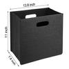 HofferRuffer Magazine Basket Holder, Foldable Magazine Rack, Document File Holder Organizer, File Folder, Newspaper Storage Bin Organizer for Home or Office(Black) view 2