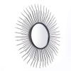 27.6"Black Wall Decoration, Gold ornment, Wall Mirror, Metal Wall Hanging, bar Living Room Decoration Mirror,Home Decor view 3