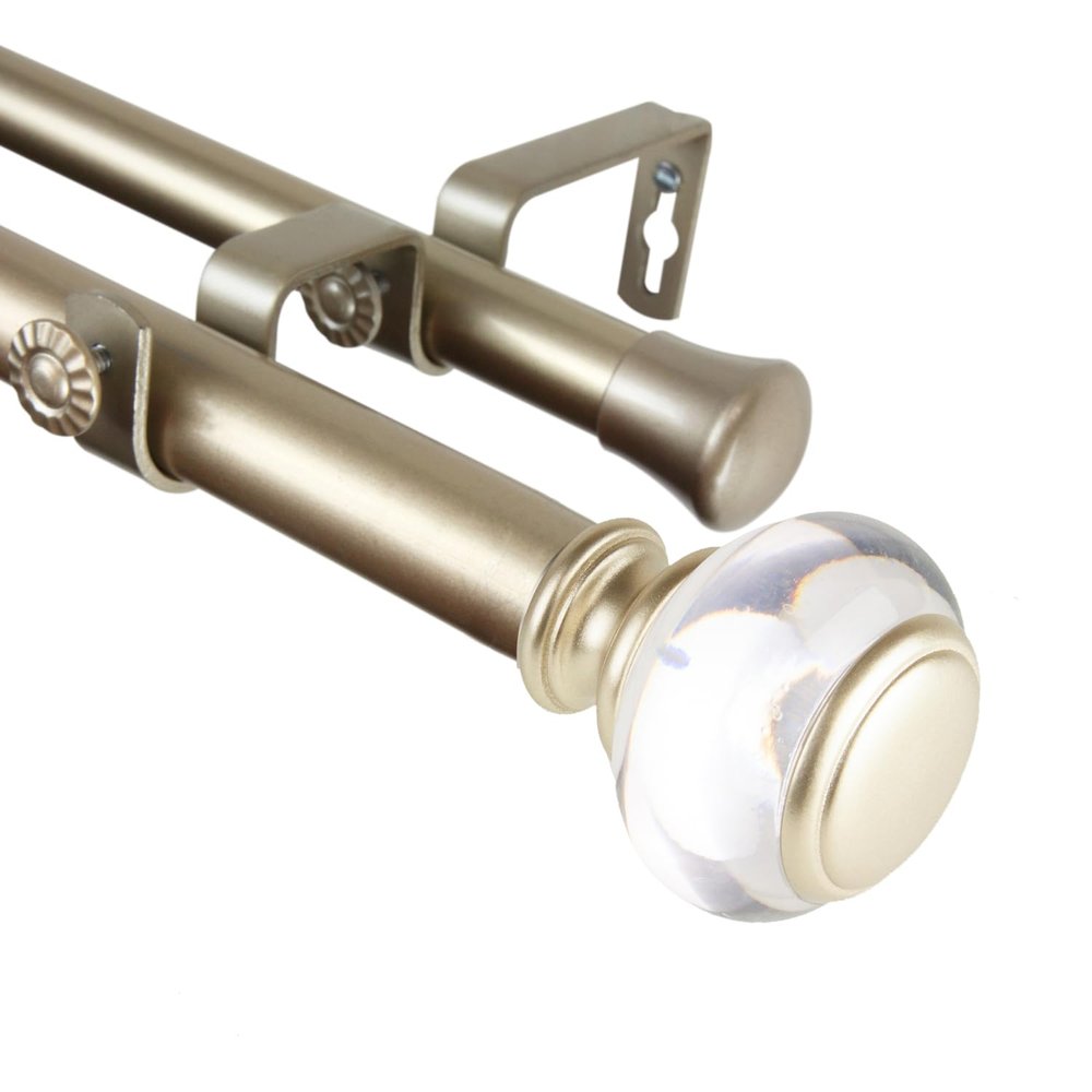 Domovina Bettina 1-inch Double Curtian Rod Gold/48-84