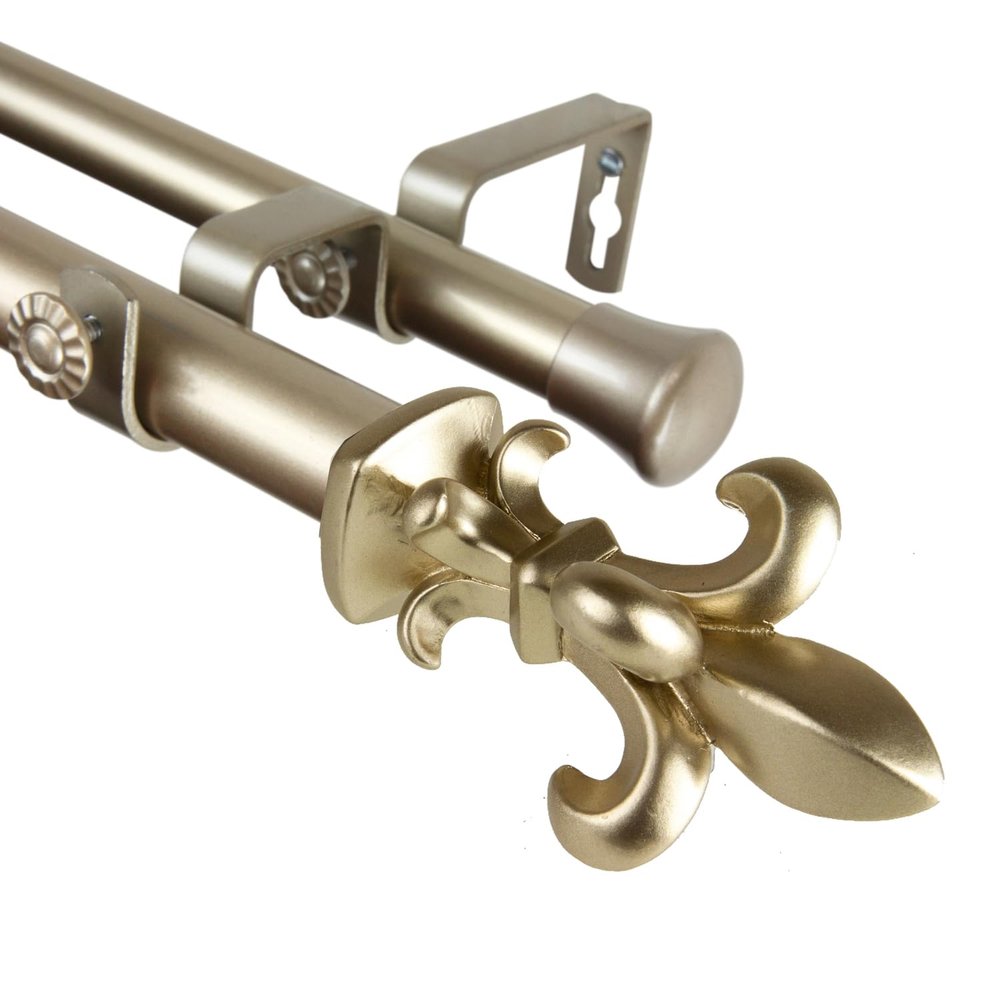 Domovina Tanner 1-inch Double Curtian Rod Gold/28-48