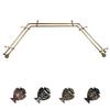 Domovina Raina 13/16-inch Bay Window Double Curtain Rod Antique Brass view 2