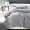 Indigo Hill by HiEnd Accents Anna Diamond Quilted Coverlet, Queen Size, Gray Solid Color, Rustic Traditional Farmhouse Style Luxury Bedding, Soft Lightweight Bed Cover view 1