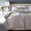 Indigo Hill by HiEnd Accents Anna Diamond Quilted Coverlet, Queen Size, Taupe Solid Color, Rustic Traditional Farmhouse Style Luxury Bedding, Soft Lightweight Bed Cover view 1