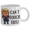 Ashton Books-n-Things Pro Trump Mug for Dad Gifts for Men Funny Gift for Pro Trump Anti Impeachment Indictment Tea Cup Gag Gifts for Women Cant Touch This Political Coffee Mugs view 2