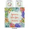 YouCustomizeIt Personalized Succulents Comforter Set - Full/Queen view 3