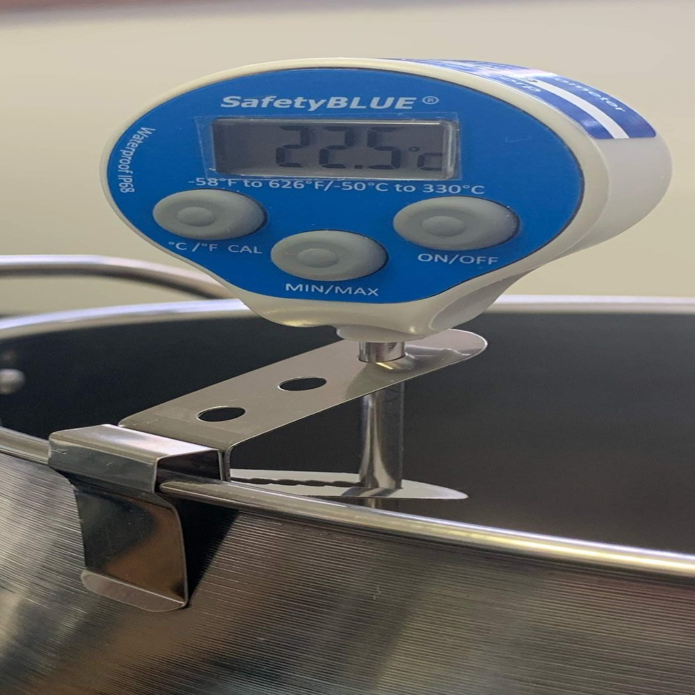 Digital Instant Read Stem (3") Thermometer with Lollipop Head for Food Preparation, Cooking, Baking, Grilling, Brewing.