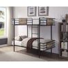 Acme Deliz Metal Frame Twin/Twin Bunk Bed in Sandy Gray view 2