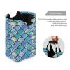 Blueangle Rainbow Scales Mermaid Laundry Basket Clothes Hamper Collapsible Durable Dirty Clothes Large Storage Laundry Organizer view 3