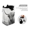 Blueangle Funny Scottish Highland Cow Laundry Basket Collapsible Oxford Fabric Laundry Hamper Foldable Clothes Laundry Bag with Handles view 3