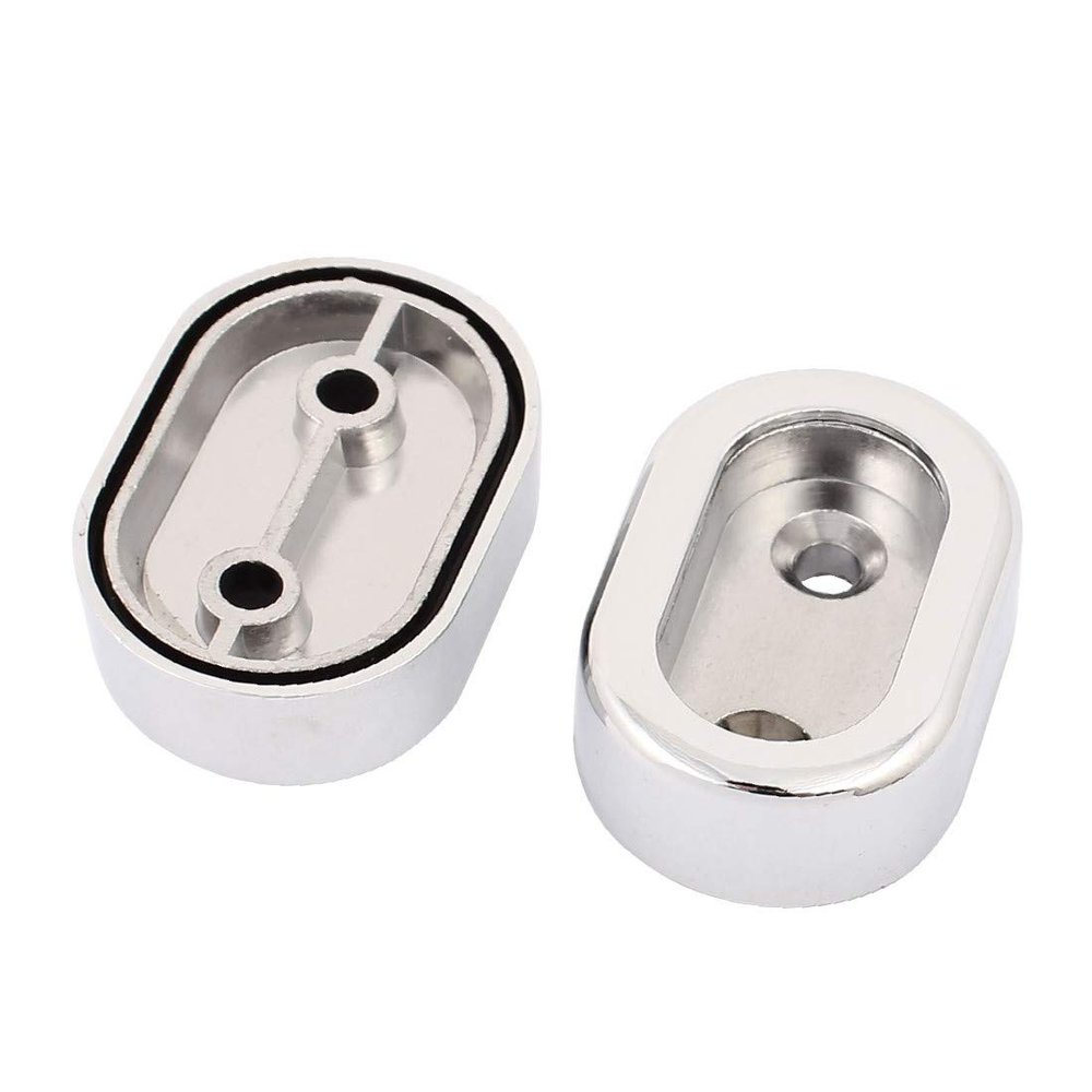 New Lon0167 Wardrobe Cabinet Featured Closet Alloy Rod reliable efficacy Flange Rail Support Silver Tone 31mmx16mm 2pcs(id:1db 42 33 c45)