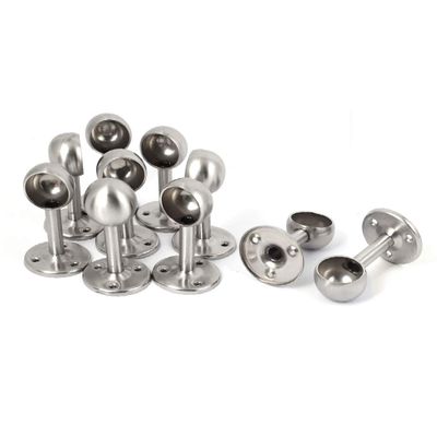 New Lon0167 Wardrobe Curtain Featured Wall Mounted Clothes reliable efficacy Pipe Rail Lever Support Bracket 32mm Dia 10pcs(id:b51 23 d8 730)