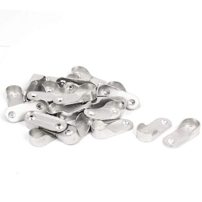 New Lon0167 Wardrobe Closet Featured Rod End Brackets reliable efficacy Supports Silver Tone 25pcs for 16mm Dia Tube(id:8b4 fc 20 80c)