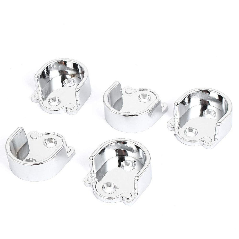 New Lon0167 Metal 25mm Featured Dia Clothes Closet reliable efficacy Rod Flange Holder Bracket Silver Tone 5pcs(id:eb7 66 5b 0a2)