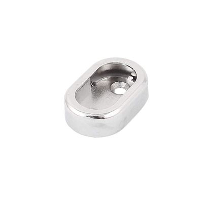 New Lon0167 Oval Wardrobe Featured Hanging Rail Rod reliable efficacy End Socket Bracket Support Fitting Silver Tone(id:d4c 73 06 792)