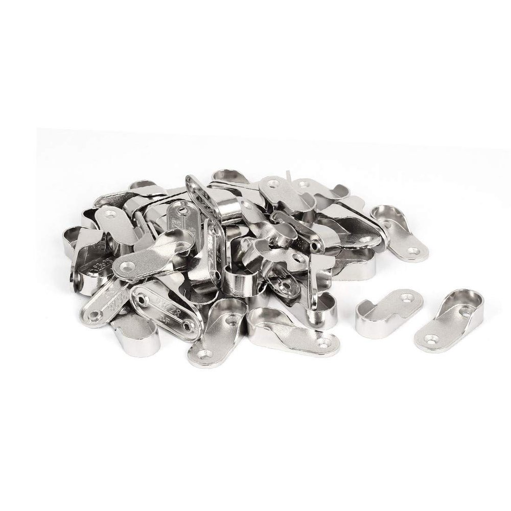 New Lon0167 Wardrobe Hardware Featured Nickel Plated Zinc reliable efficacy Alloy Rod End Support Bracket Holder 50pcs(id:881 f9 d2 dd7)
