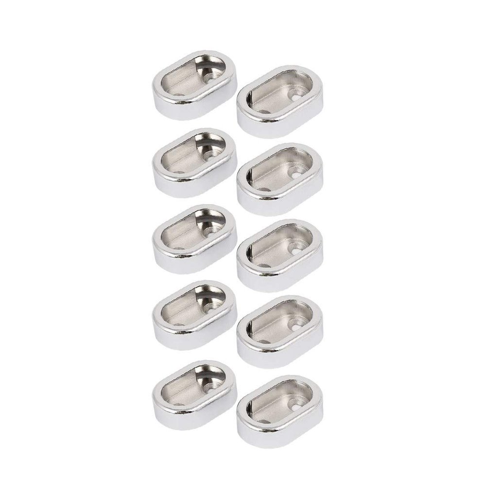New Lon0167 Oval Wardrobe Featured Garment Alloy Lever reliable efficacy Rod Clothes Brackets Holder 31mm x 17mm 10 Pcs(id:34d 0c ce 0e0)