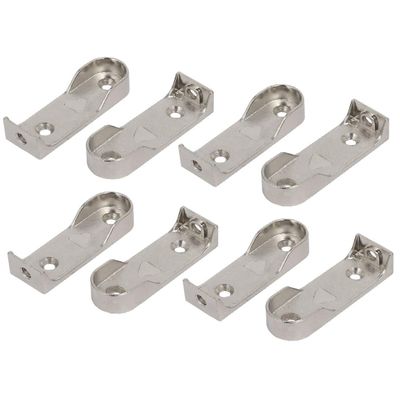 New Lon0167 Wardrobe Closet Featured Screw Mounted Rail reliable efficacy Rod End Supports Holder 63x20x13mm 8pcs(id:0c6 46 ec 64d)