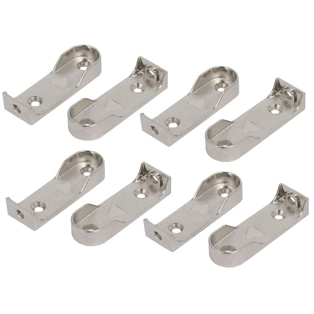 New Lon0167 Wardrobe Closet Featured Screw Mounted Rail reliable efficacy Rod End Supports Holder 63x20x13mm 8pcs(id:0c6 46 ec 64d)