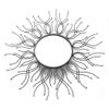 30 inch Black Decorative Mirror Hanging Round Mirror Wall Mirror view 4