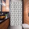 Lunarable Tribal Stall Shower Curtain, Feathers Folk Style Prehistoric Culture Illustration, Fabric Bathroom Decor Set with Hooks, 54" W x 78" L, Grey White view 2
