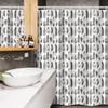 Lunarable Tribal Stall Shower Curtain, Feathers Folk Style Prehistoric Culture Illustration, Fabric Bathroom Decor Set with Hooks, 54" W x 78" L, Grey White view 3