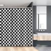 Lunarable Geometric Stall Shower Curtain, Plaid Ornamented of Squares Shapes in Checkered Style Repetition, Fabric Bathroom Decor Set with Hooks, 54" W x 78" L, Charcoal Grey and White view 1
