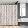 Lunarable Floral Stall Shower Curtain, Botanical Scene of Blossoming Field Flowers and Leaves on Branches, Fabric Bathroom Decor Set with Hooks, 54" W x 78" L, Burnt Sienna and Pale Green view 1