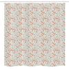 Lunarable Floral Stall Shower Curtain, Botanical Scene of Blossoming Field Flowers and Leaves on Branches, Fabric Bathroom Decor Set with Hooks, 54" W x 78" L, Burnt Sienna and Pale Green view 4