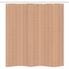 Lunarable Tribal Stall Shower Curtain, Continuous Prehistoric Rhombus Triangles Pattern, Fabric Bathroom Decor Set with Hooks, 36" W x 72" L, Ecru and Pale Rust view 3