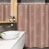 Lunarable Fleur De Lis Stall Shower Curtain, Fleur-de-Lis Pattern 3 Petals Classic Floral Monochrome Art, Fabric Bathroom Decor Set with Hooks, 54" W x 78" L, Pale Brown Sand Brown view 3