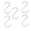 SENRISE Stainless Steel S Shaped Hanging Hooks,5Pcs Heavy-duty Hanging S Hooks with Ball Ends For Kitchen Bathroom Office Garage27X32mmM view 1