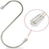 SENRISE Stainless Steel S Shaped Hanging Hooks,5Pcs Heavy-duty Hanging S Hooks with Ball Ends For Kitchen Bathroom Office Garage27X32mmM view 2