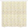 Lunarable Geometric Stall Shower Curtain, Triangles in Gridal Design with Chevron Zig Zag Style Pattern Image Print, Fabric Bathroom Decor Set with Hooks, 54" W x 78" L, Yellow and White view 4