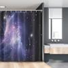 Lunarable Outer Space Stall Shower Curtain, Space Nebula in Galaxy Complex Energy Movements Cosmos Theme Print, Fabric Bathroom Decor Set with Hooks, 54" W x 78" L, Navy Purple view 1