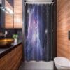 Lunarable Outer Space Stall Shower Curtain, Space Nebula in Galaxy Complex Energy Movements Cosmos Theme Print, Fabric Bathroom Decor Set with Hooks, 54" W x 78" L, Navy Purple view 2