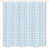 Lunarable Geometric Stall Shower Curtain, Print of Diamond Shapes Cubic Crystal Structures Gemstone Design, Fabric Bathroom Decor Set with Hooks, 54" W x 78" L, Blue Pale Blue and White view 4