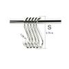 SENRISE Stainless Steel S Shaped Hanging Hooks,5Pcs Heavy-duty Hanging S Hooks with Ball Ends For Kitchen Bathroom Office Garage20X25mmS view 3