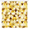 Lunarable Geometric Stall Shower Curtain, Triangle Pattern Happy Autumn Color Style Design, Fabric Bathroom Decor Set with Hooks, 54" W x 78" L, Earth Yellow Sepia view 4