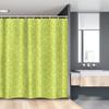 Lunarable Geometric Stall Shower Curtain, Summer Vibes Abstract Lime and Lemon Slices in Square Look Shapes, Fabric Bathroom Decor Set with Hooks, 54" W x 78", Apple Green and Orange view 1