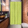 Lunarable Geometric Stall Shower Curtain, Summer Vibes Abstract Lime and Lemon Slices in Square Look Shapes, Fabric Bathroom Decor Set with Hooks, 54" W x 78", Apple Green and Orange view 2