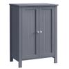 VASAGLE Floor Storage Cabinet, Freestanding Storage Unit with 2 Adjustable Shelves, for Bathroom Living Room Dining Kitchen, 11.8 x 23.6 x 31.5 Inches, Slate Gray UBCB60GY view 1